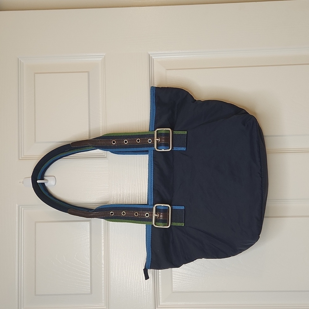 American Eagle Dark Blue Nylon/Cotton Canvas Tote Bag - Picture 7 of 13